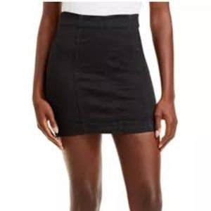Free People We The Free Womens Faded Black Denim Mini Skirt Size 6